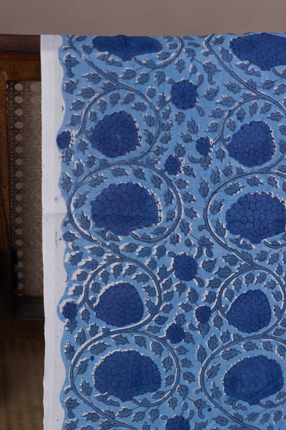 Garden Cluster Sanganeri Cotton Fabric - Image 2