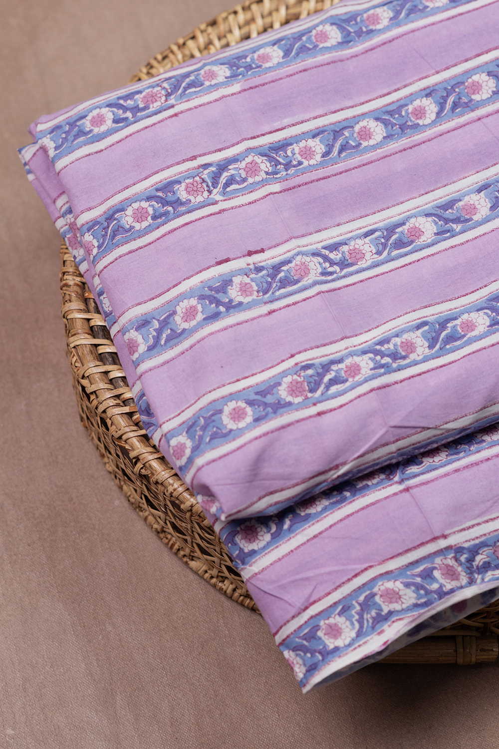 Harmony Flow - Purple Sanganeri Cotton Fabric - Image 2