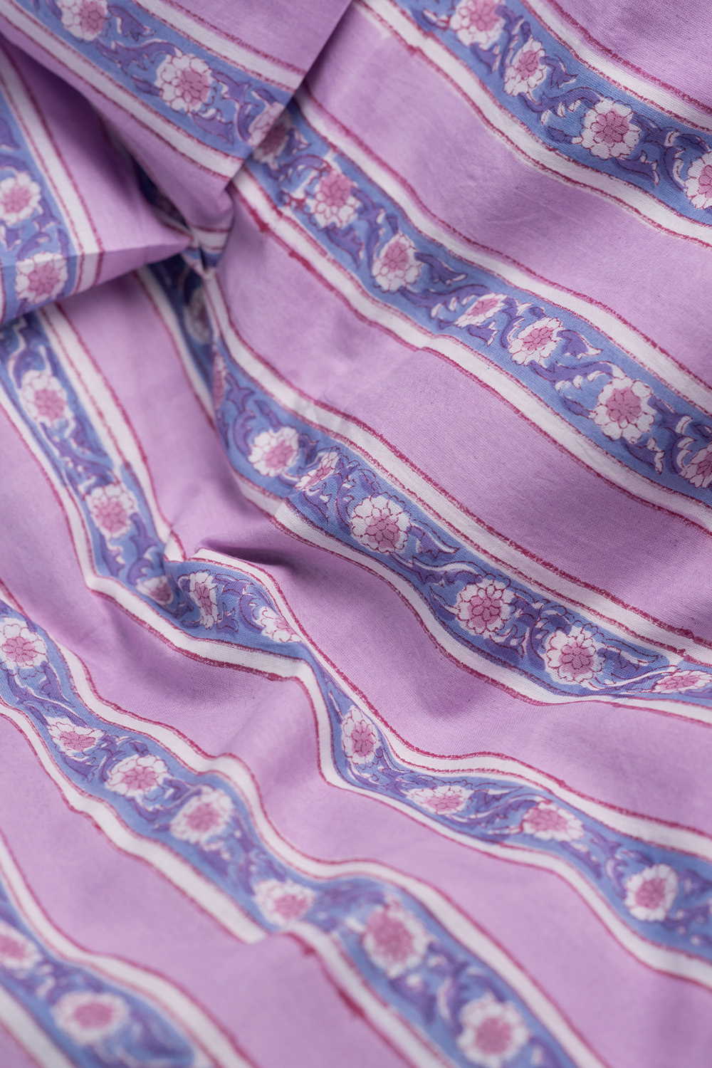 Harmony Flow - Purple Sanganeri Cotton Fabric - Image 3