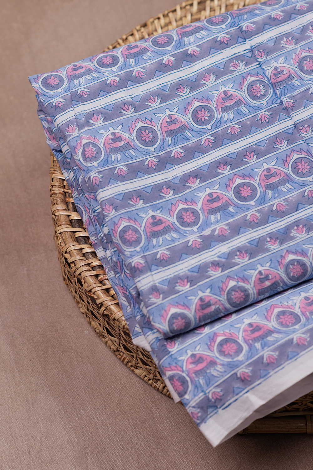 Bloom Trail Sanganeri Cotton Fabric