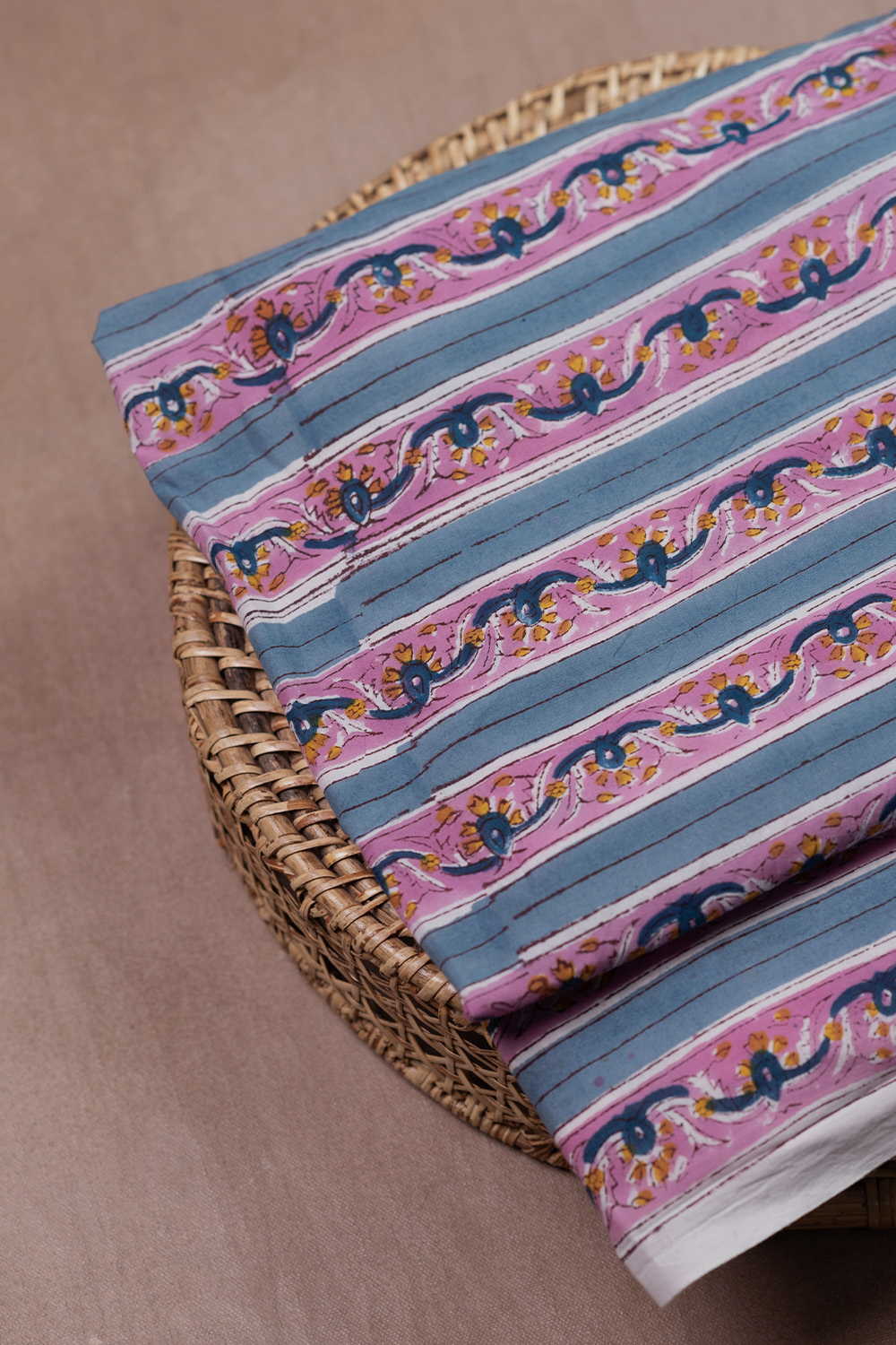 Blossom Stream Sanganeri Cotton Fabric