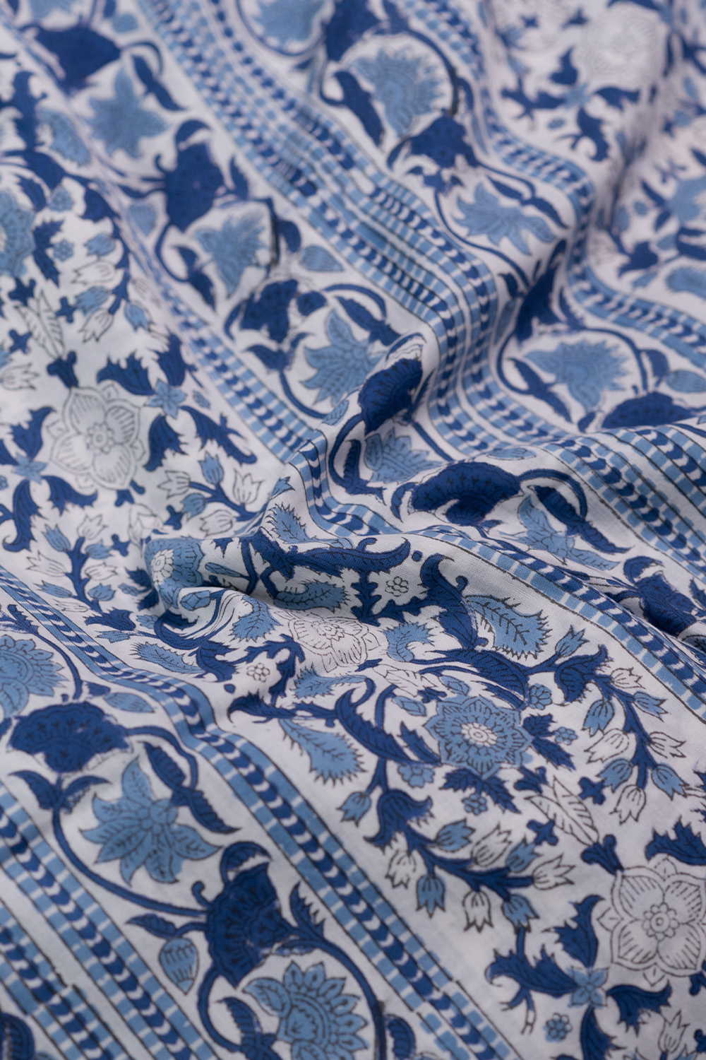 Floral Design Sanganeri Cotton Fabric - Image 3