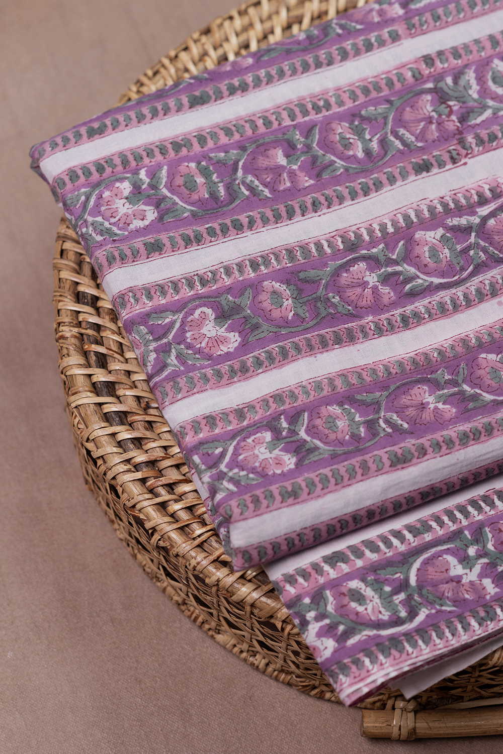Blossom Walk Sanganeri Cotton Fabric