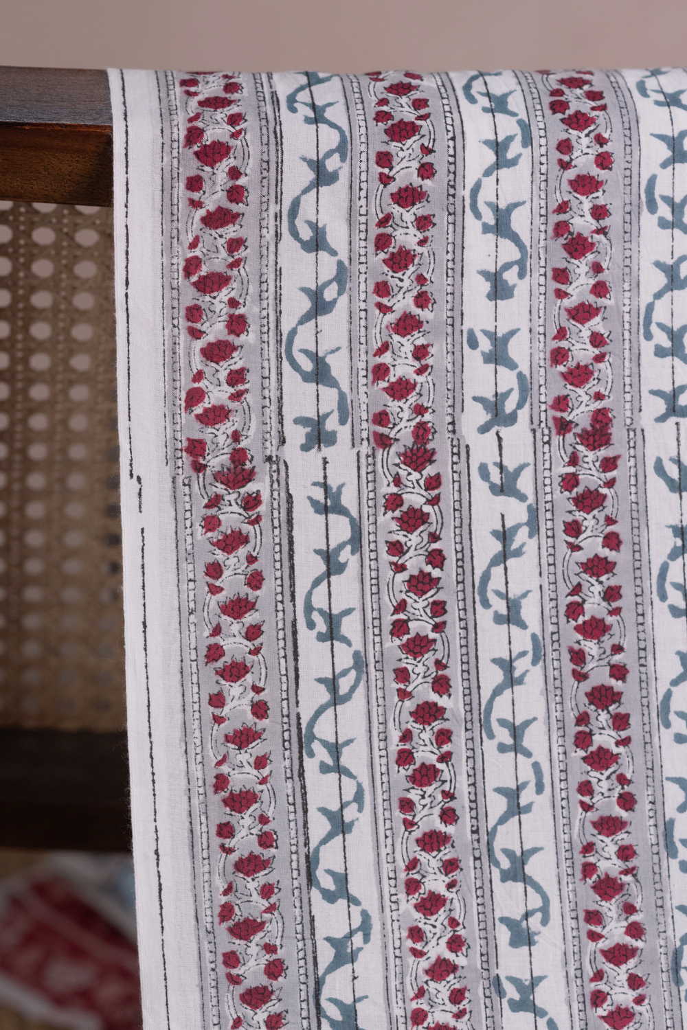 Floral Cadence Sanganeri Cotton Fabric