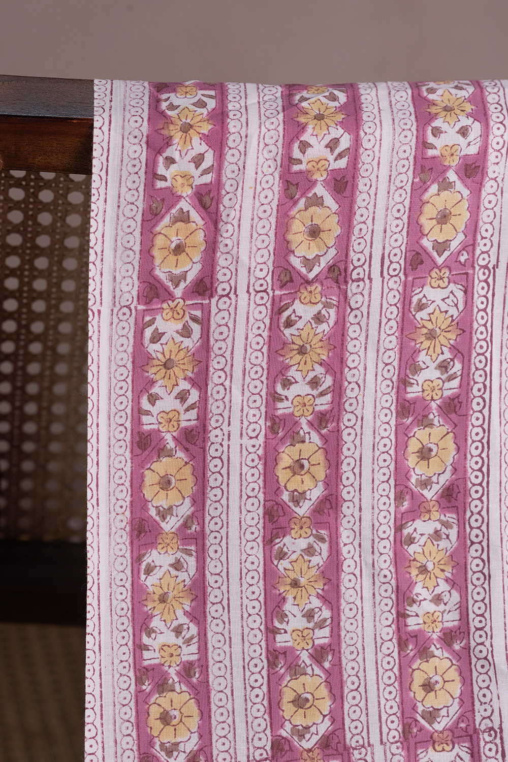 Bloom Essence Sanganeri Cotton Fabric - Image 2