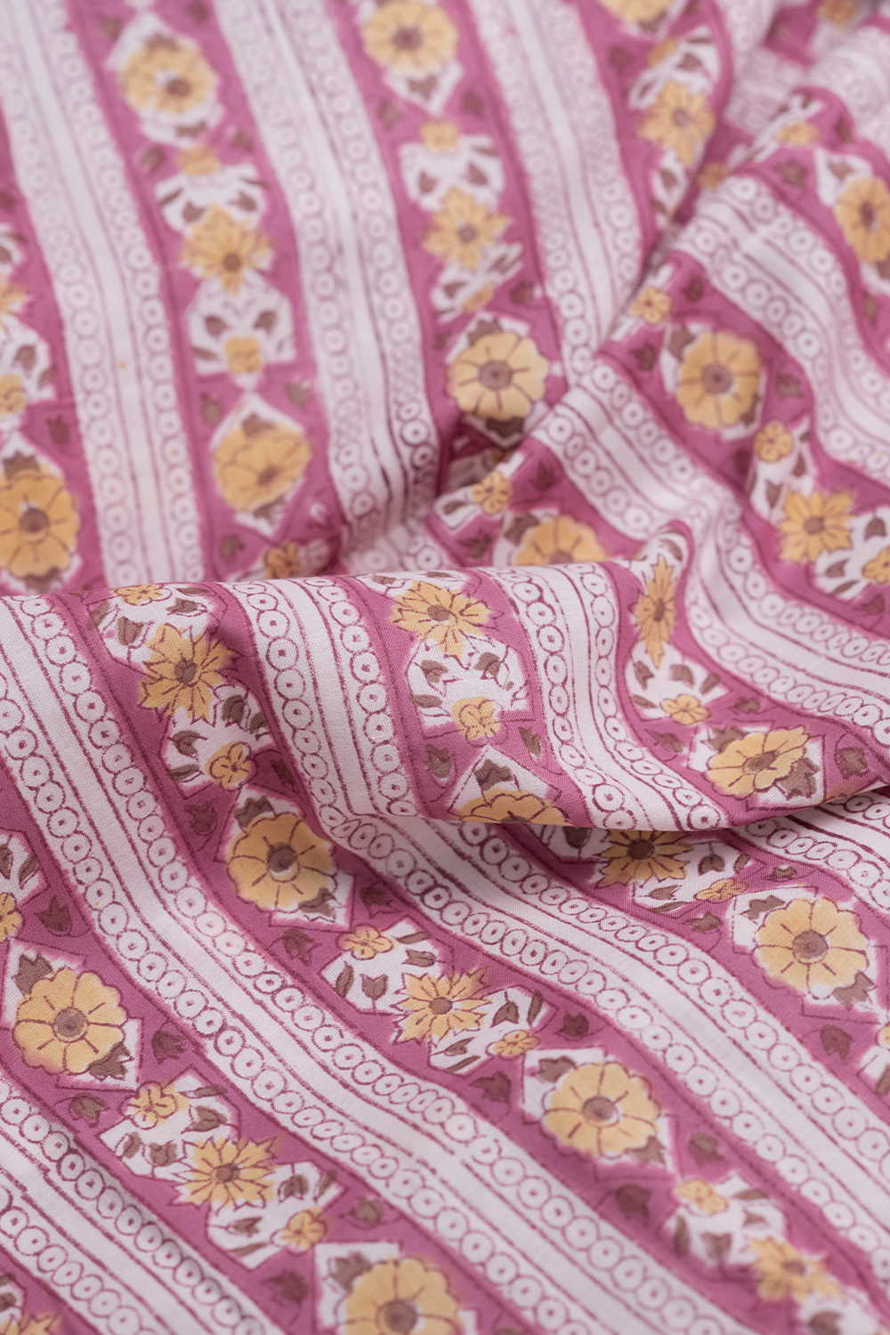 Bloom Essence Sanganeri Cotton Fabric - Image 3
