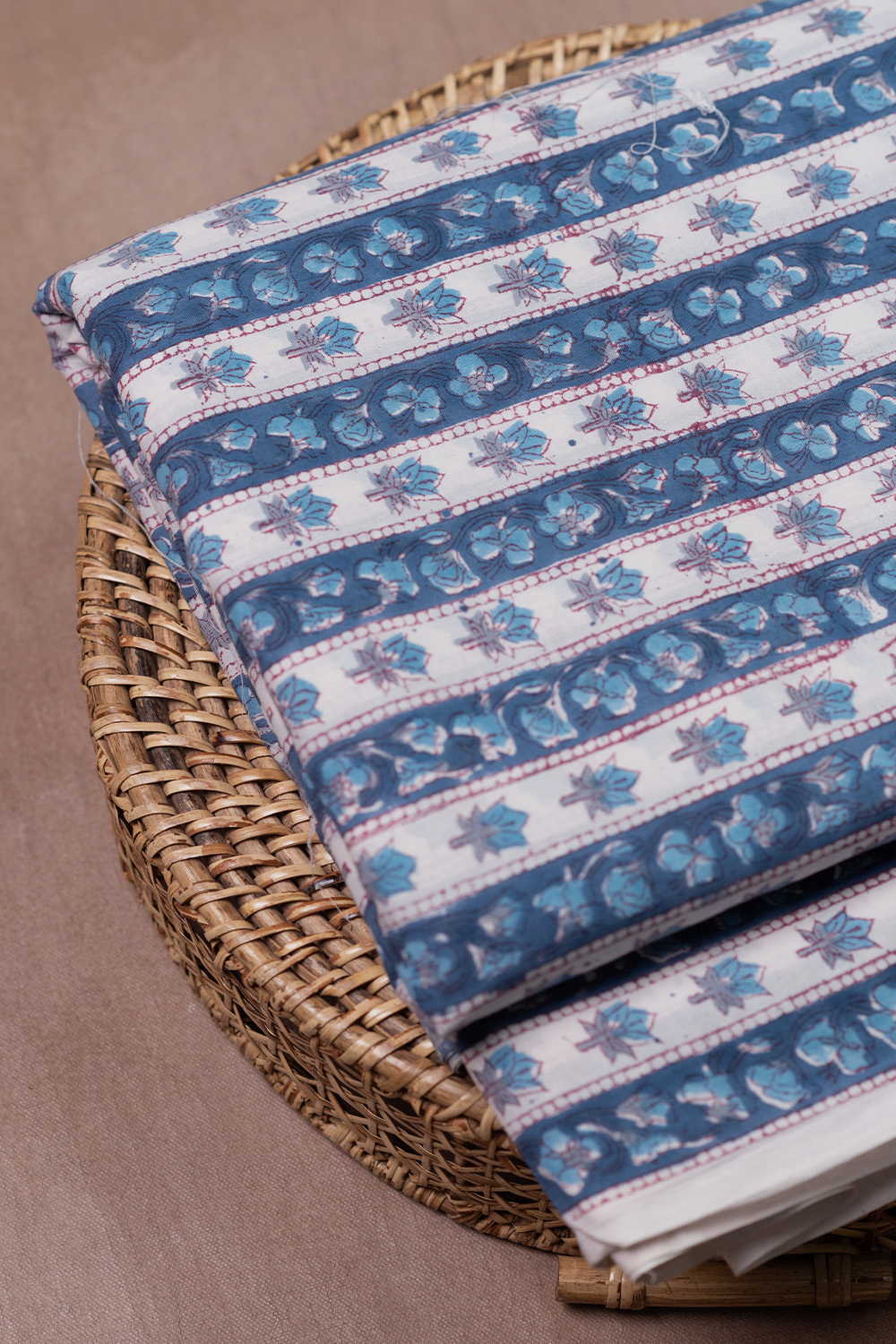 Petal Pathway Sanganeri Cotton Fabric - Image 2