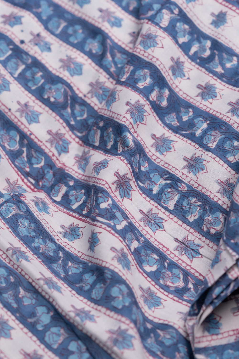 Petal Pathway Sanganeri Cotton Fabric - Image 3