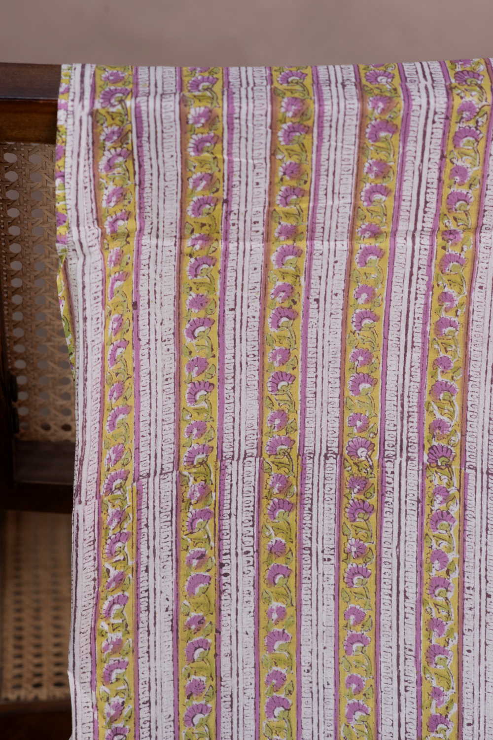 Flowing Floral Sanganeri Mul Cotton Fabric - Image 2