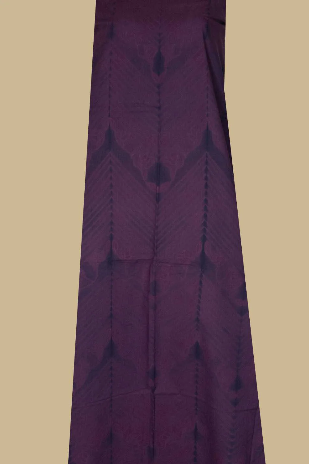 Muted Purple - Patterend Shibori Kurta Fabric - Image 2