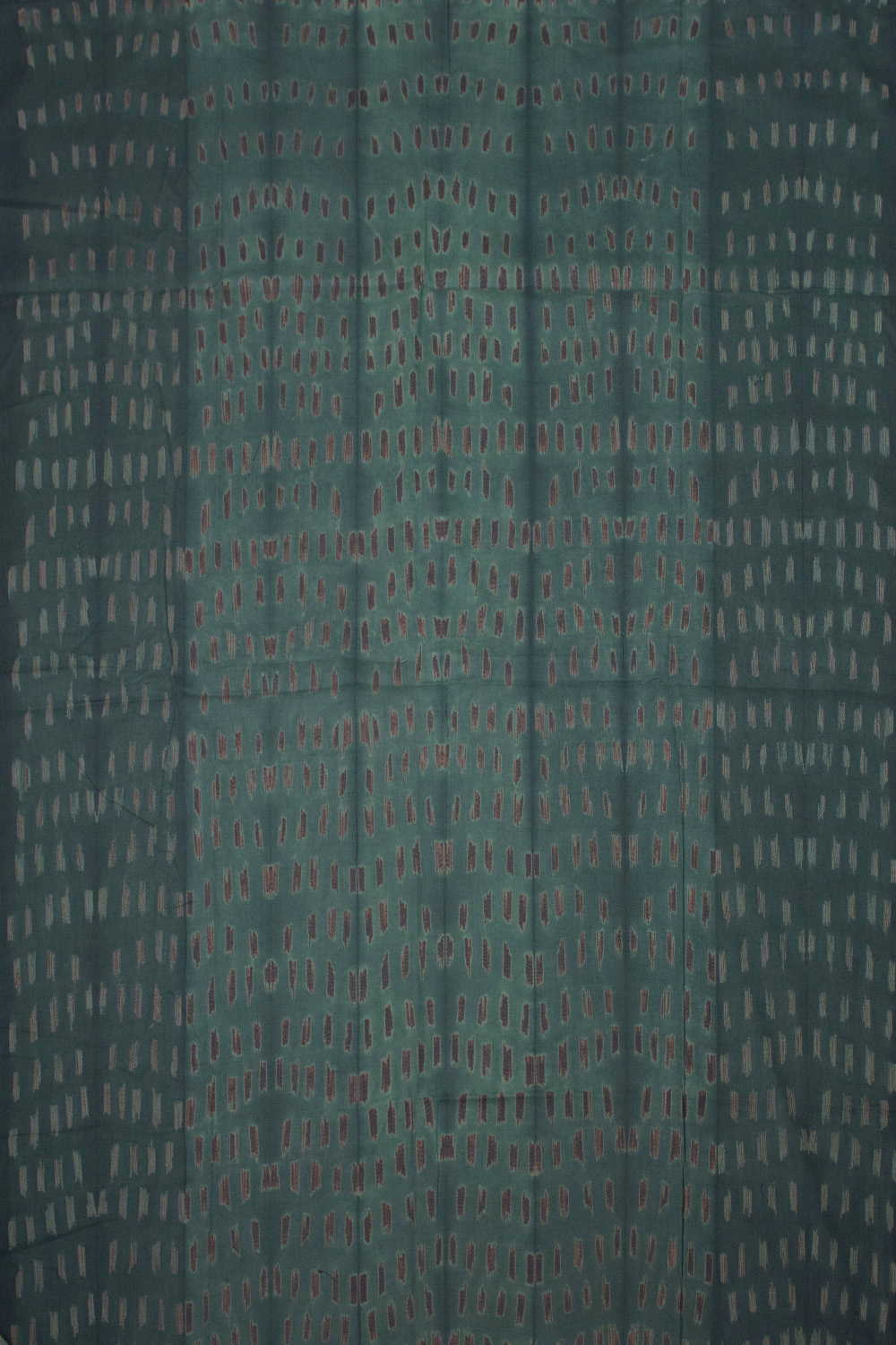 Motifs on Greyish Green Shibori Kurta Fabric - Image 3