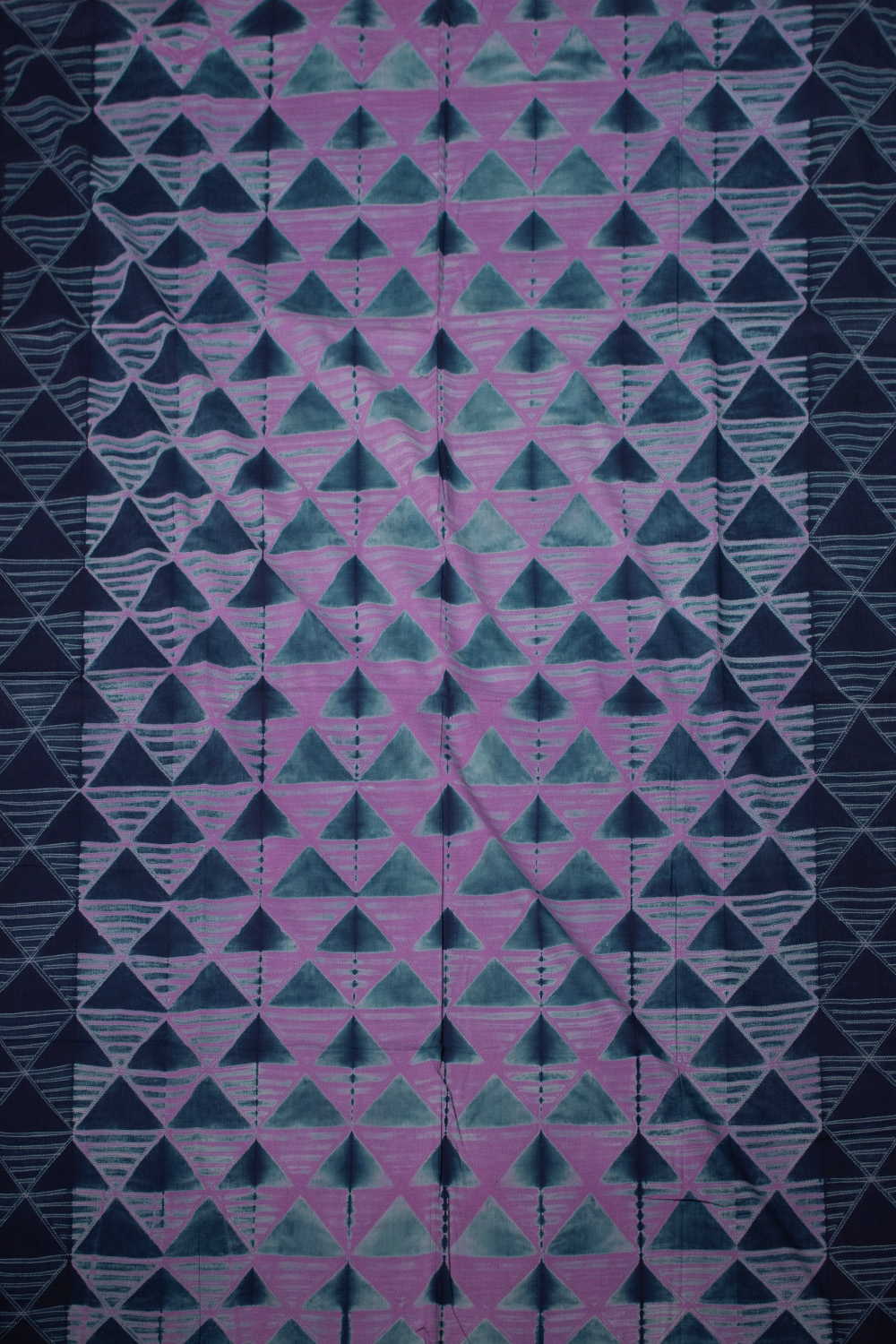 Mutted Shades - Triangular Motifs Shibori Kurta Fabric - Image 3