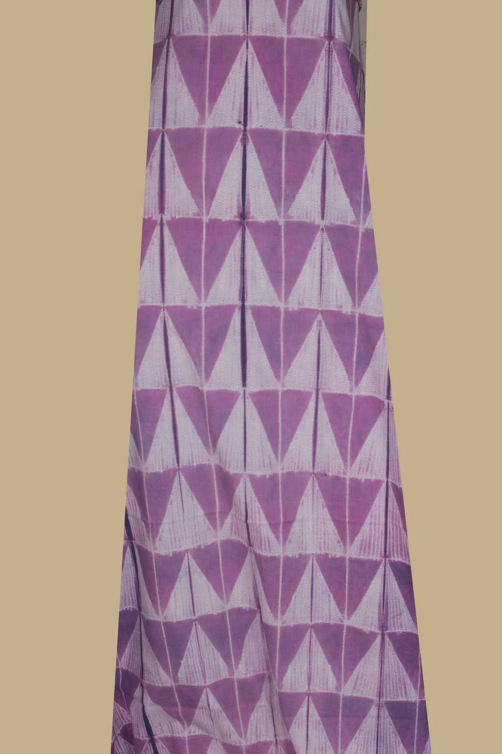 Lavender Purple - Symmetrical Shibori Kurta Fabric - Image 2