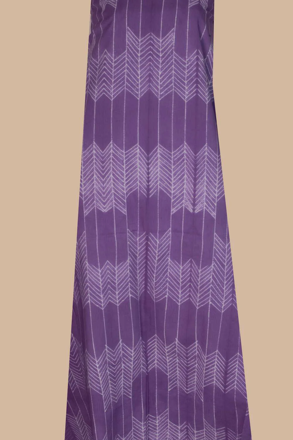 Lavender - Arrow Pattern Shibori Kurta Fabric