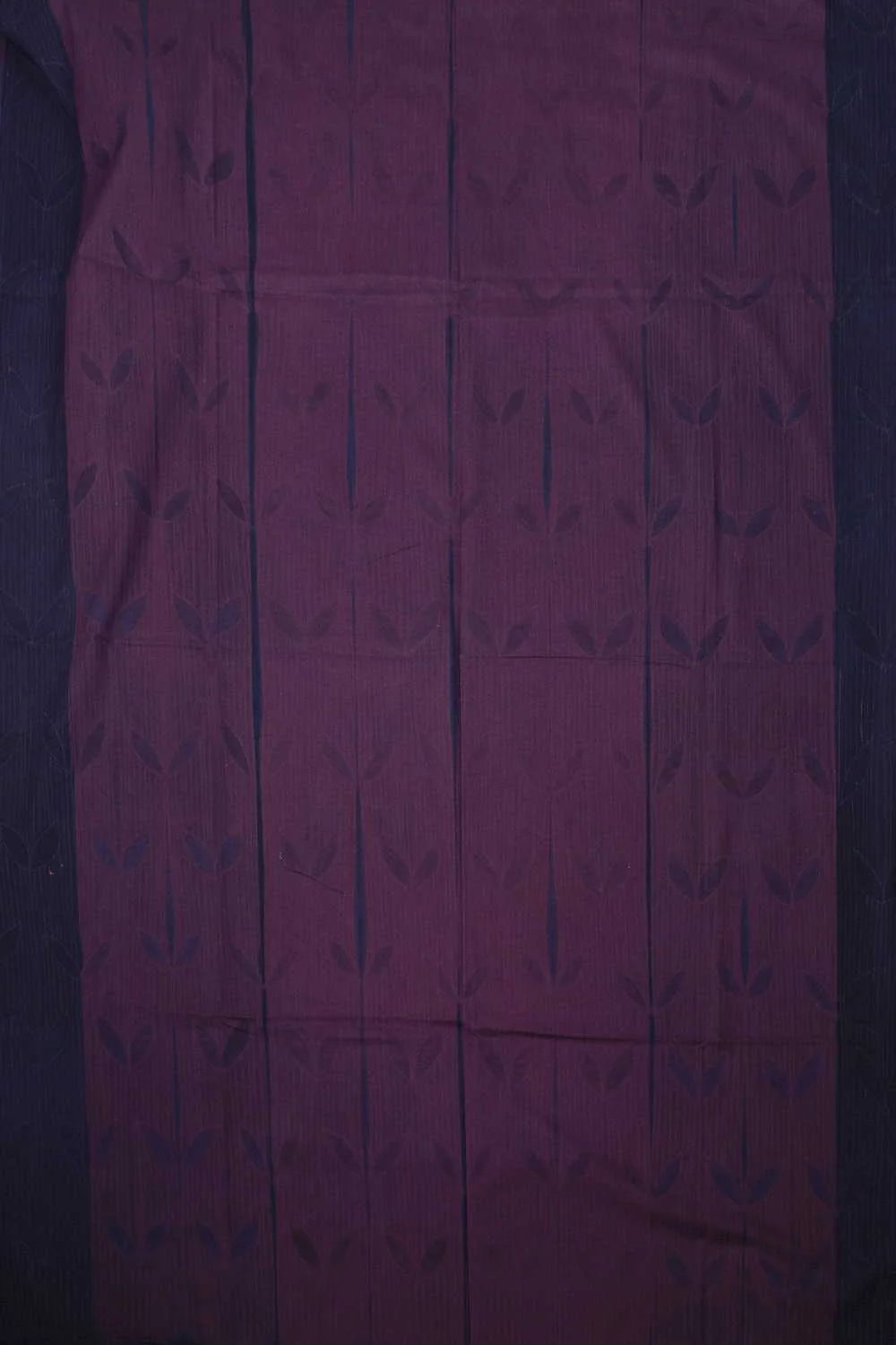 Purple Leaves Shibori Kurta Fabric - Image 3