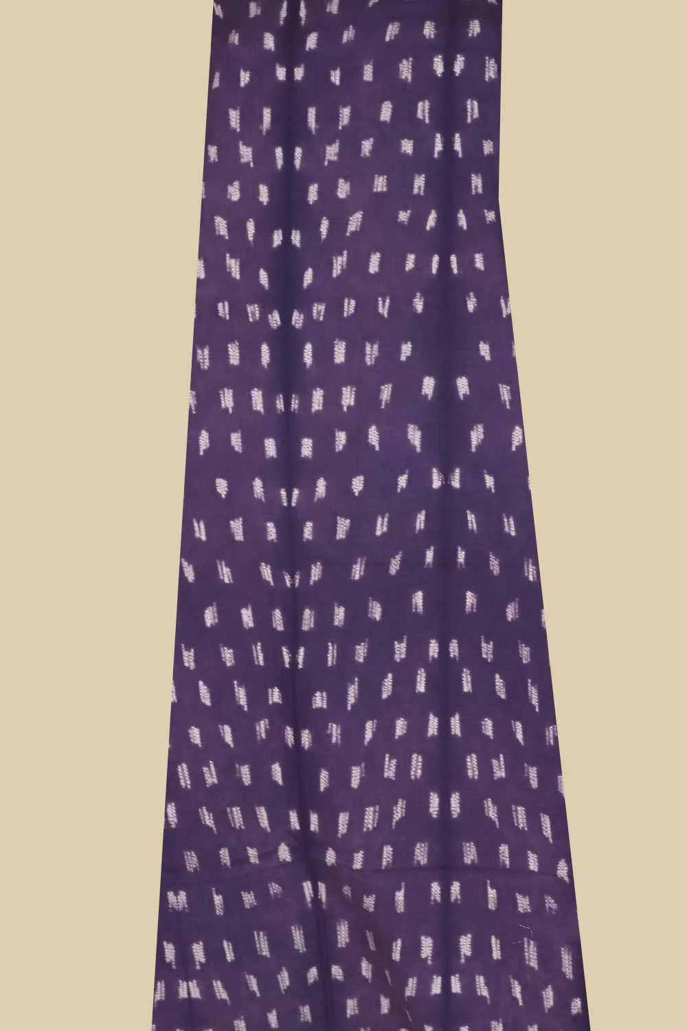 Cream Buttas on Purple Shade Shibori Kurta Fabric - Image 2