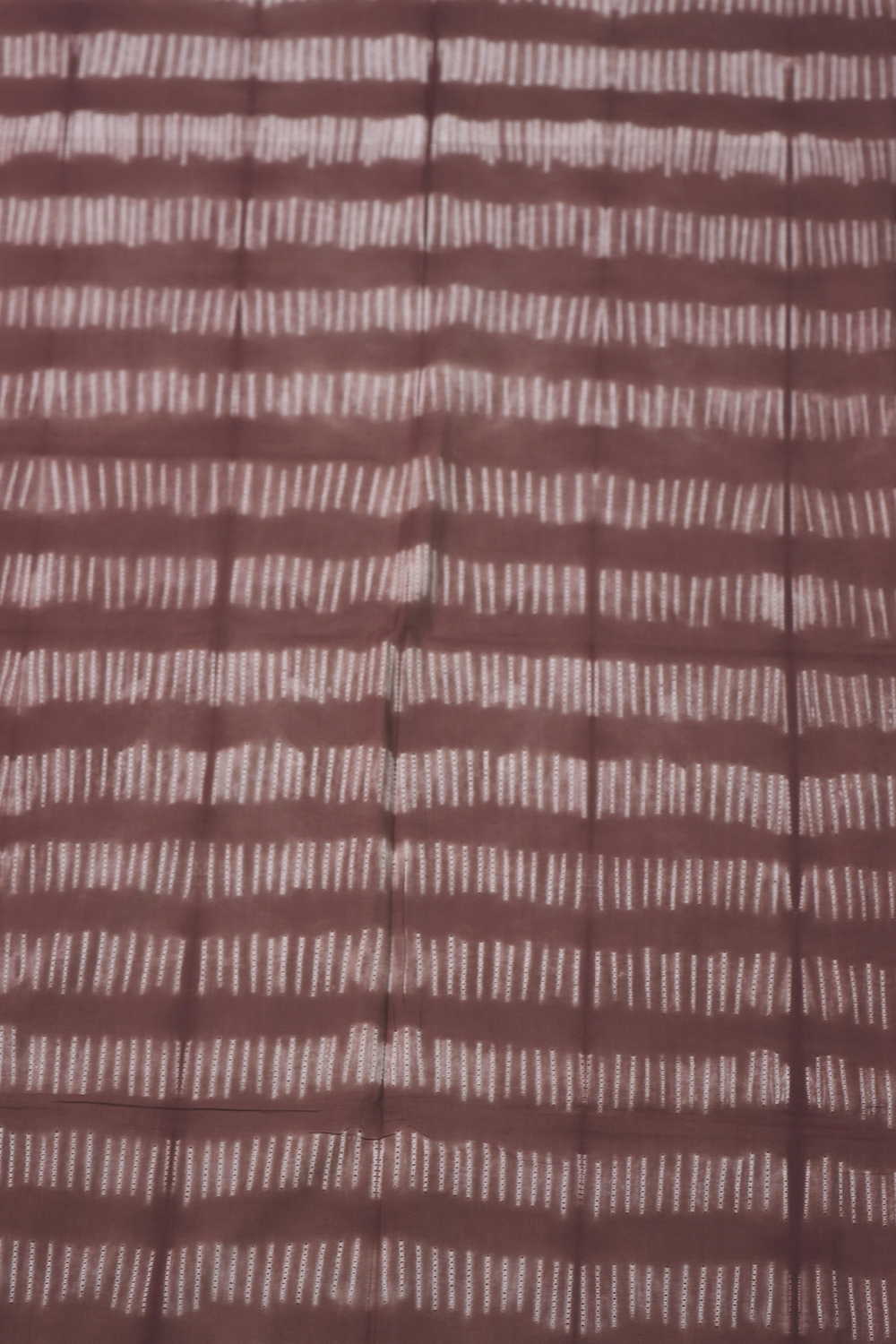 Rust Brown - Cream Motifs Shibori Kurta Fabric - Image 3