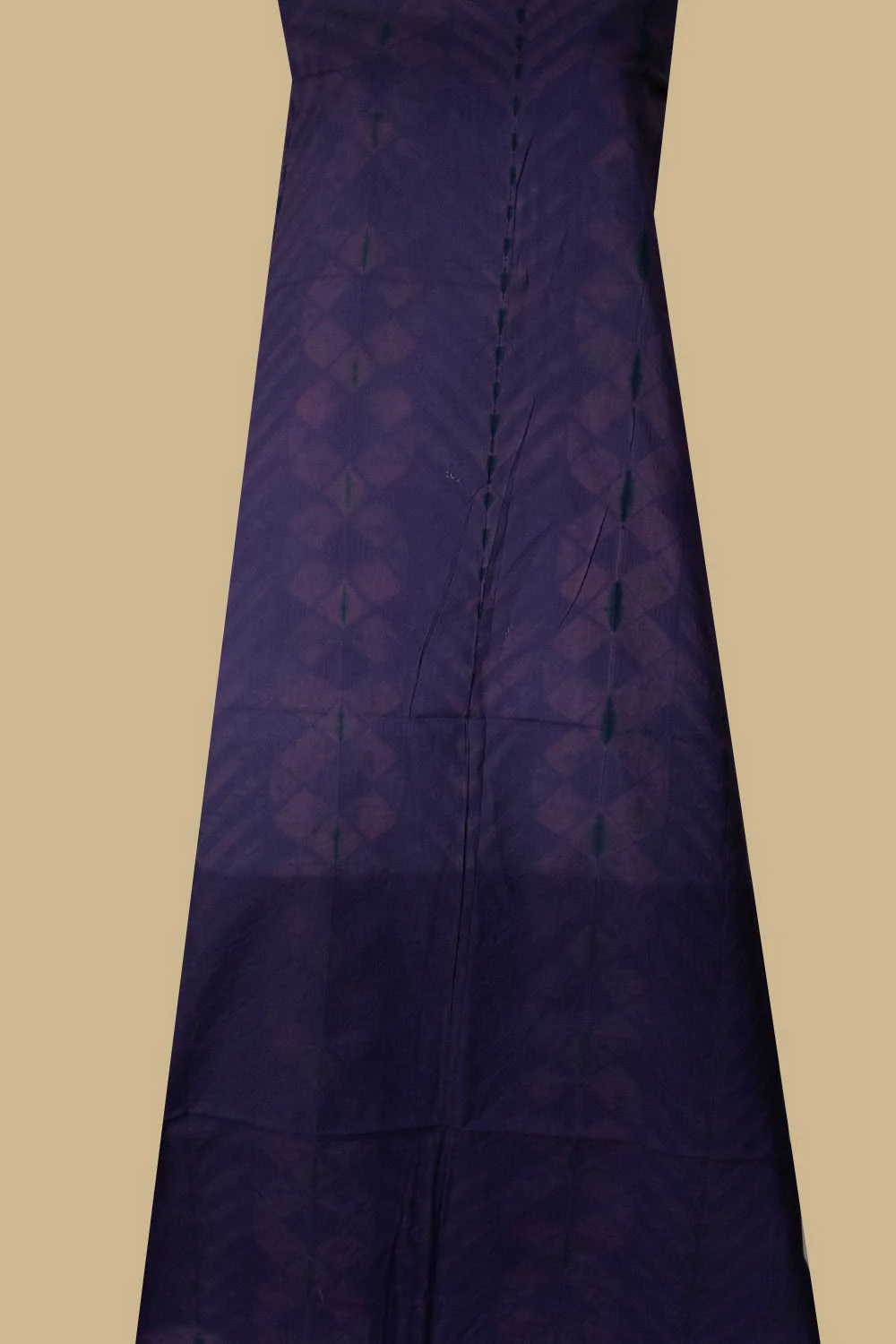 Faded Velvet Purple Shibori Kurta Fabric