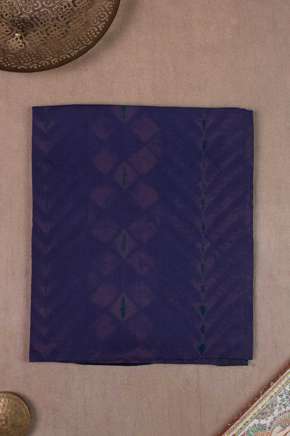 Faded Velvet Purple Shibori Kurta Fabric - Image 2