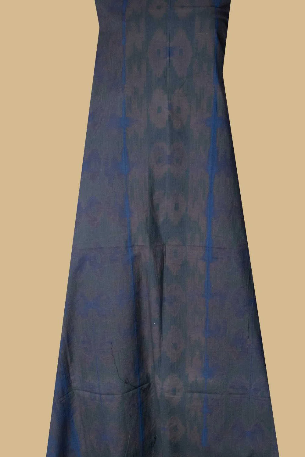 Faded green with Blue Shibori Kurta Fabric - Image 2