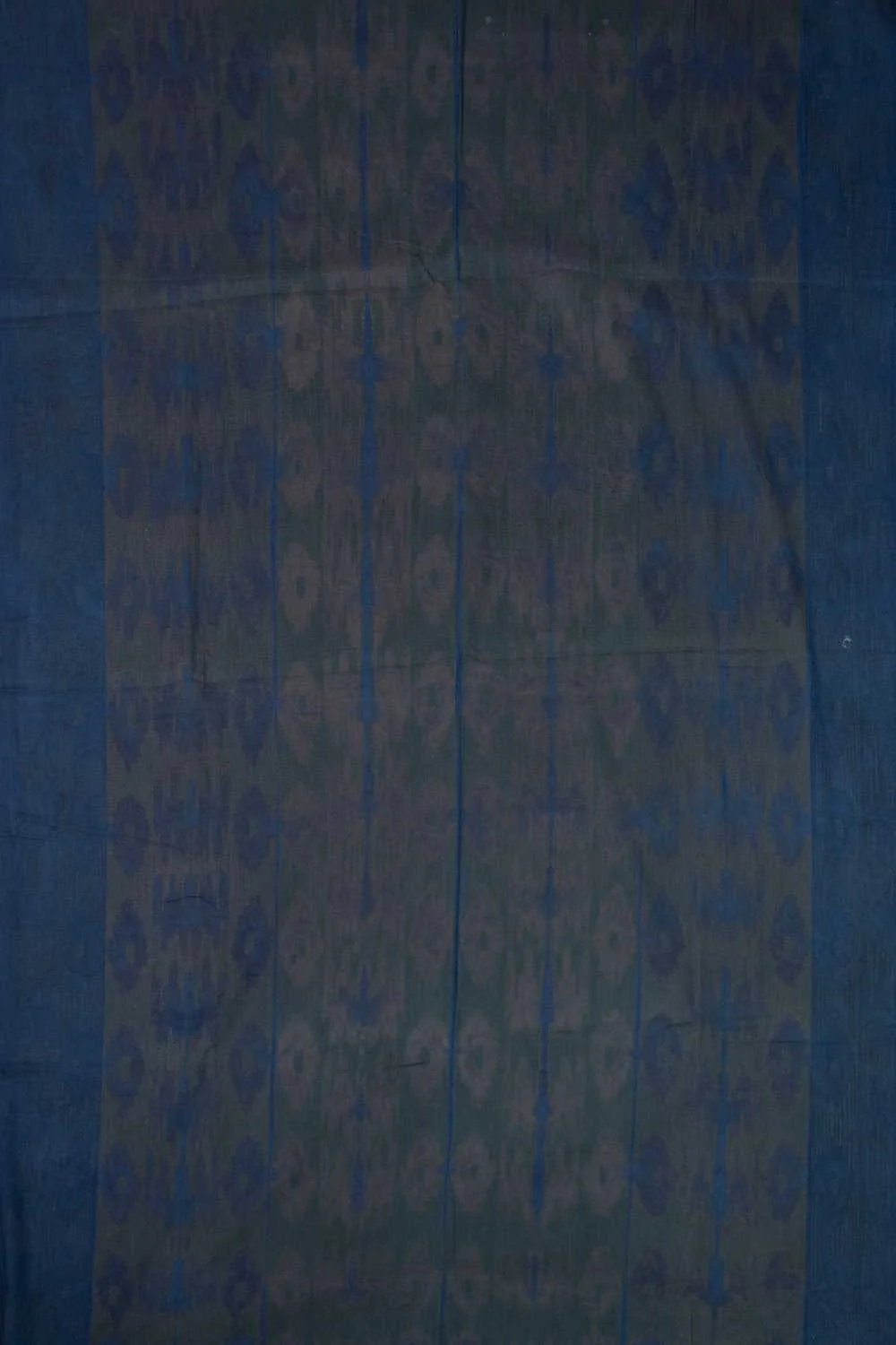 Faded green with Blue Shibori Kurta Fabric - Image 3