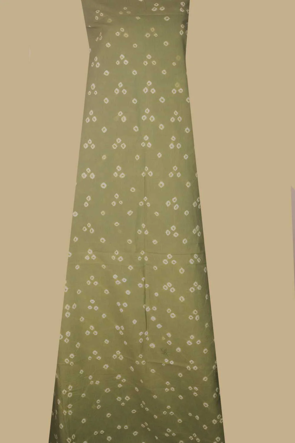 Light Yellowish Green Shibori Kurta Fabric - Image 2
