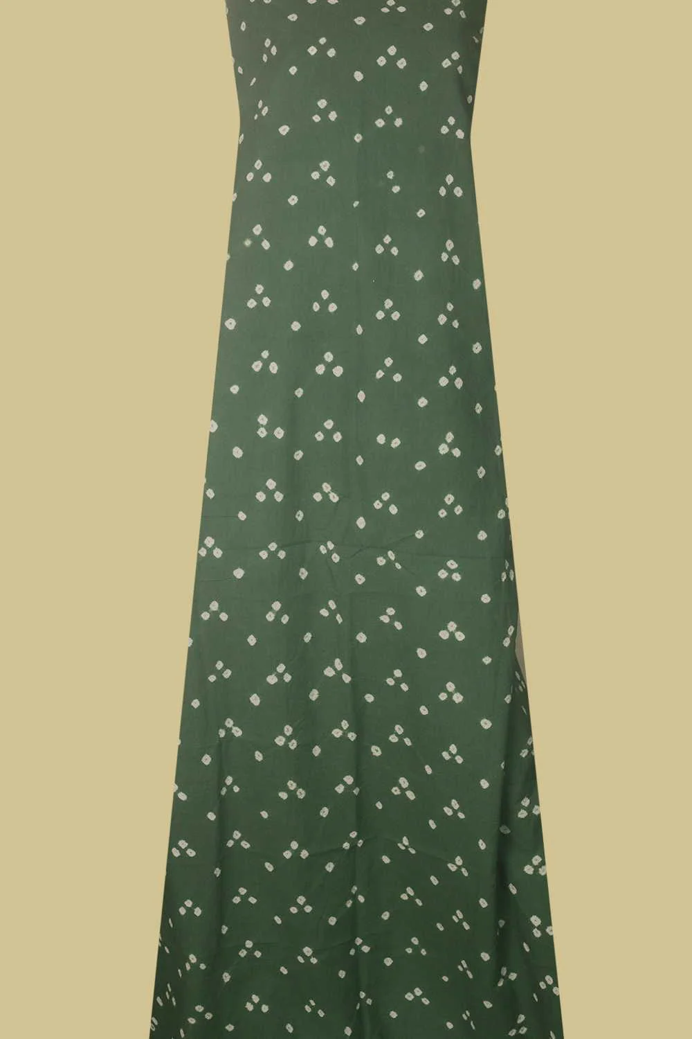 Pickle Green Bandhani Kurta Fabric - Image 2