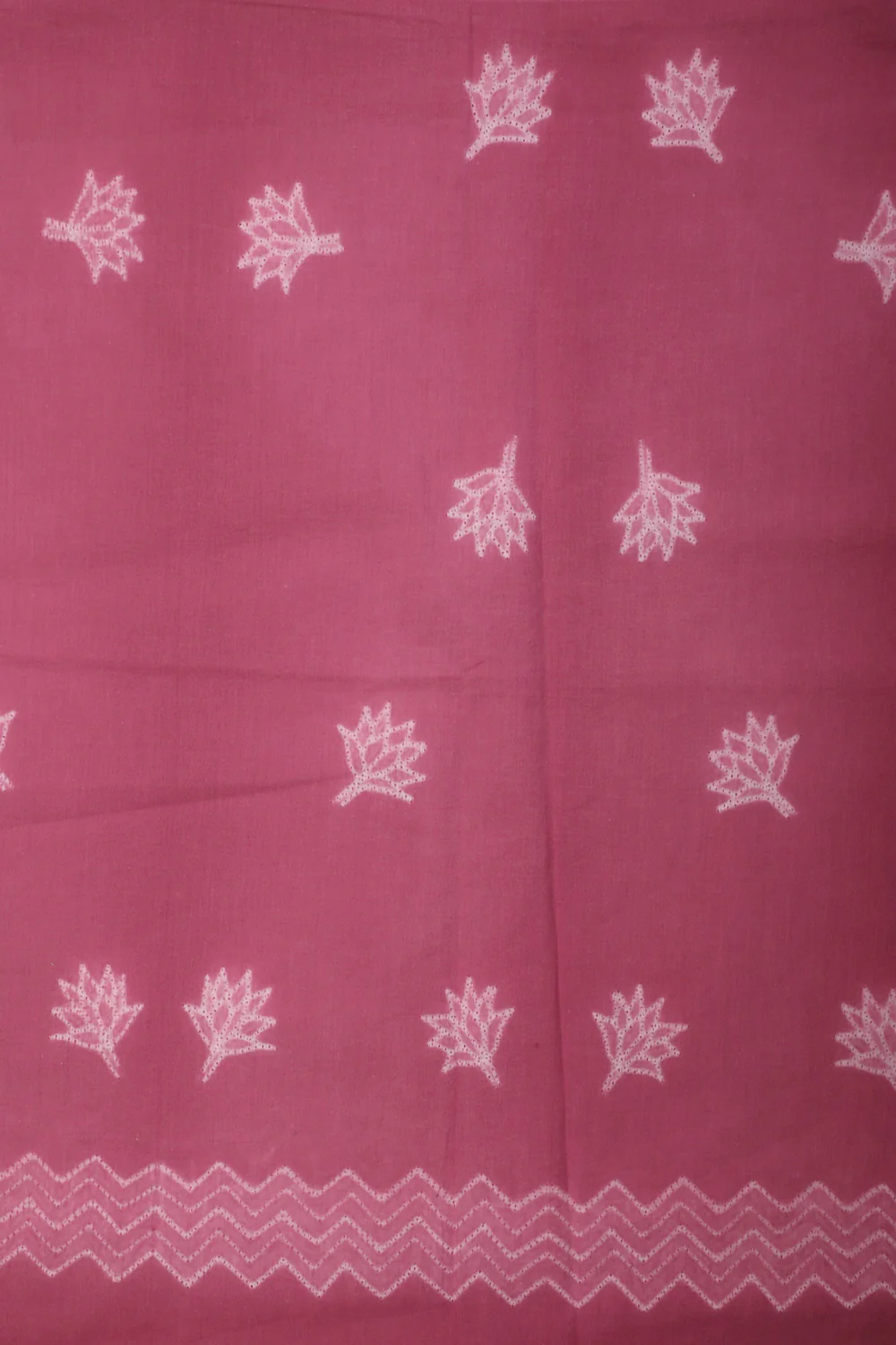 Zig Zag Patterns on Pink Shibori Cotton Kurta - Image 4