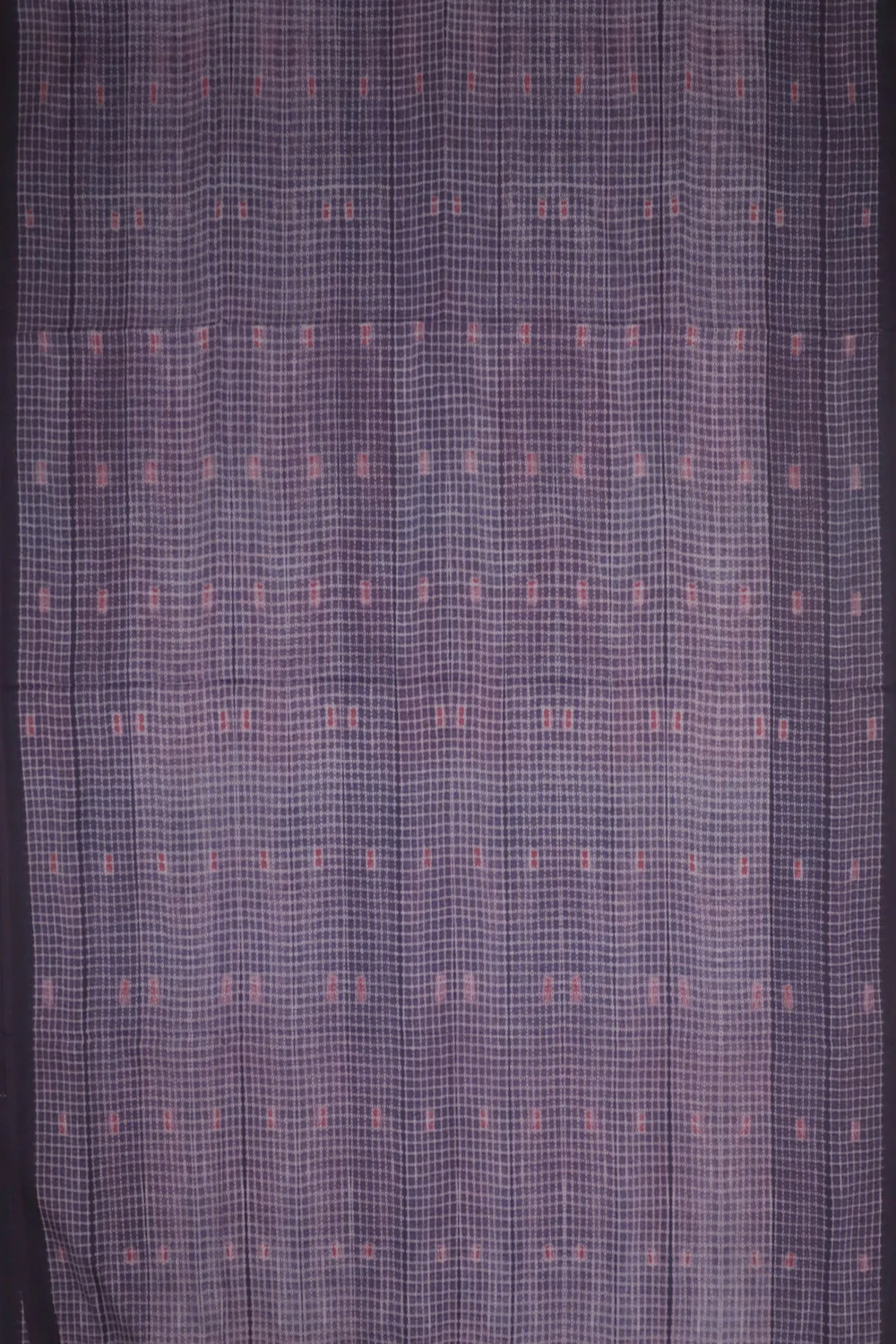 Off - white Checks with Butta on Violet Shibori Cotton Kurta - Image 3