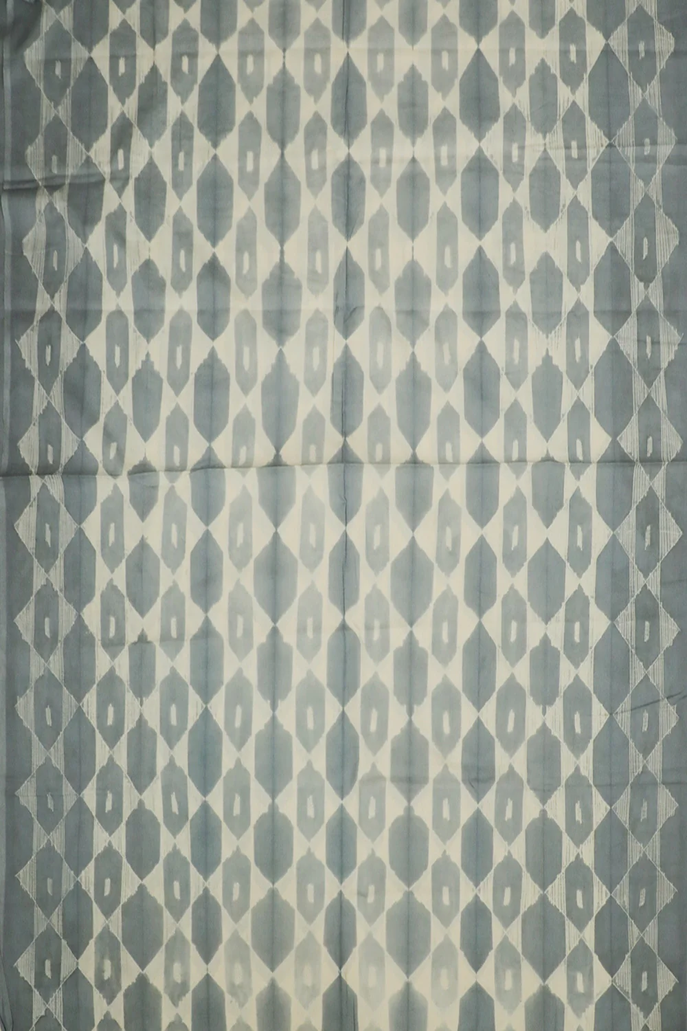 Grey Patterned Shibori Cotton Kurta Fabric - Image 3