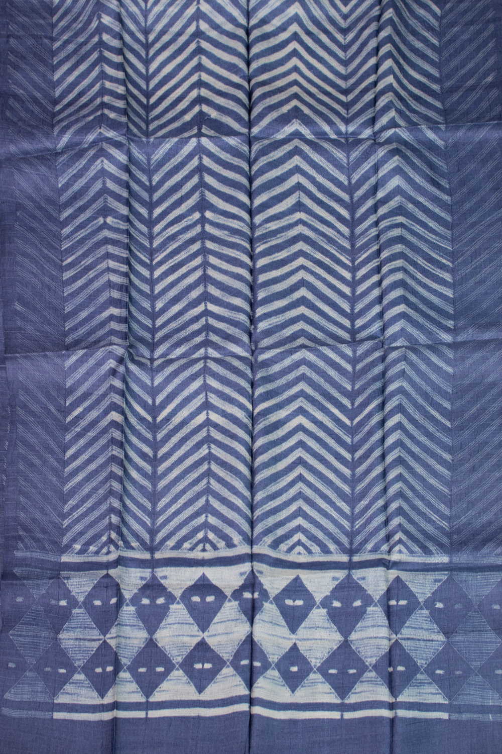 Electric Blue Shibori Tussar Top & Dupattas - Image 2