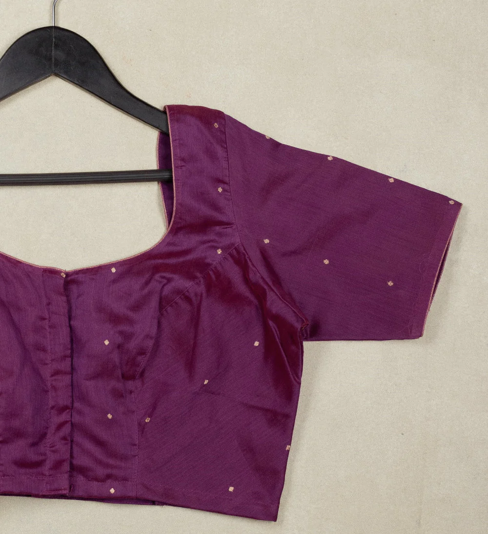 Festive Handwoven Chanderi Silk Cotton Stitched Blouse - 34,36,38,40,42