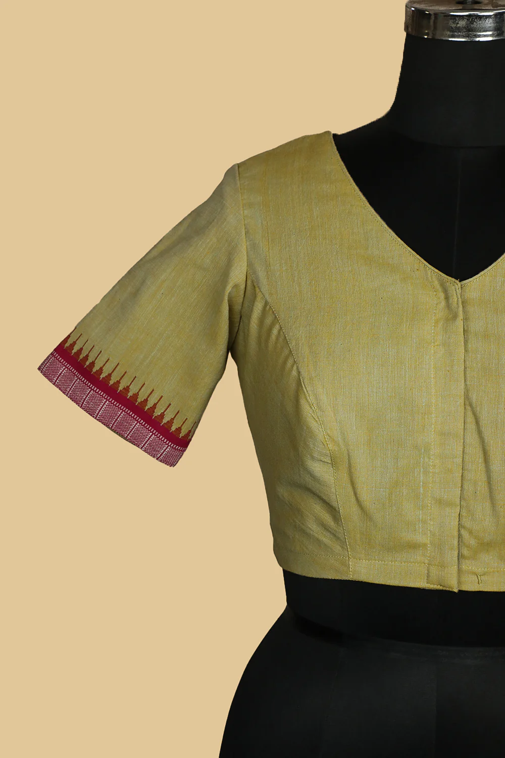 Beige Handspun Stitched Blouse - 32,34,36,38,40 - Image 5