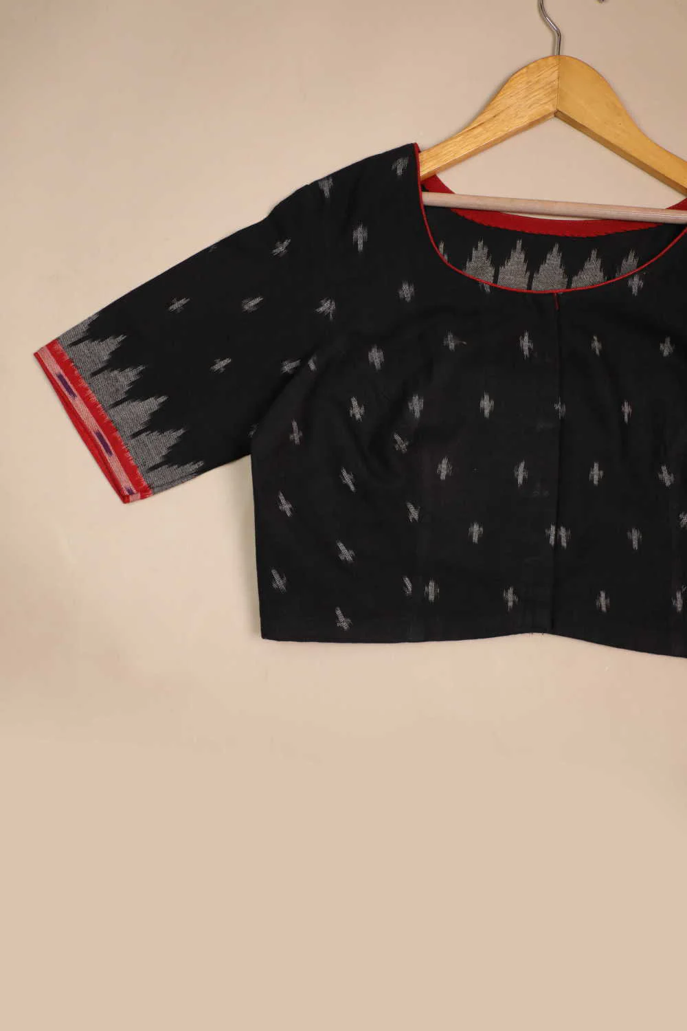 Black Ikat Kalamkari Stitched Blouse -32,34,36,38,40,42,44 - Image 2