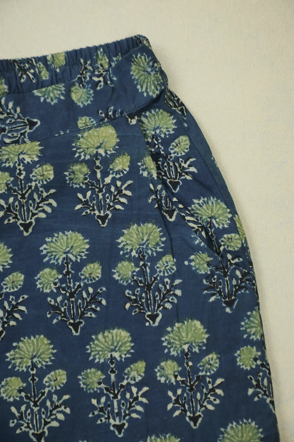 Floral Indigo Ajrak Palazzo Pant - Image 2