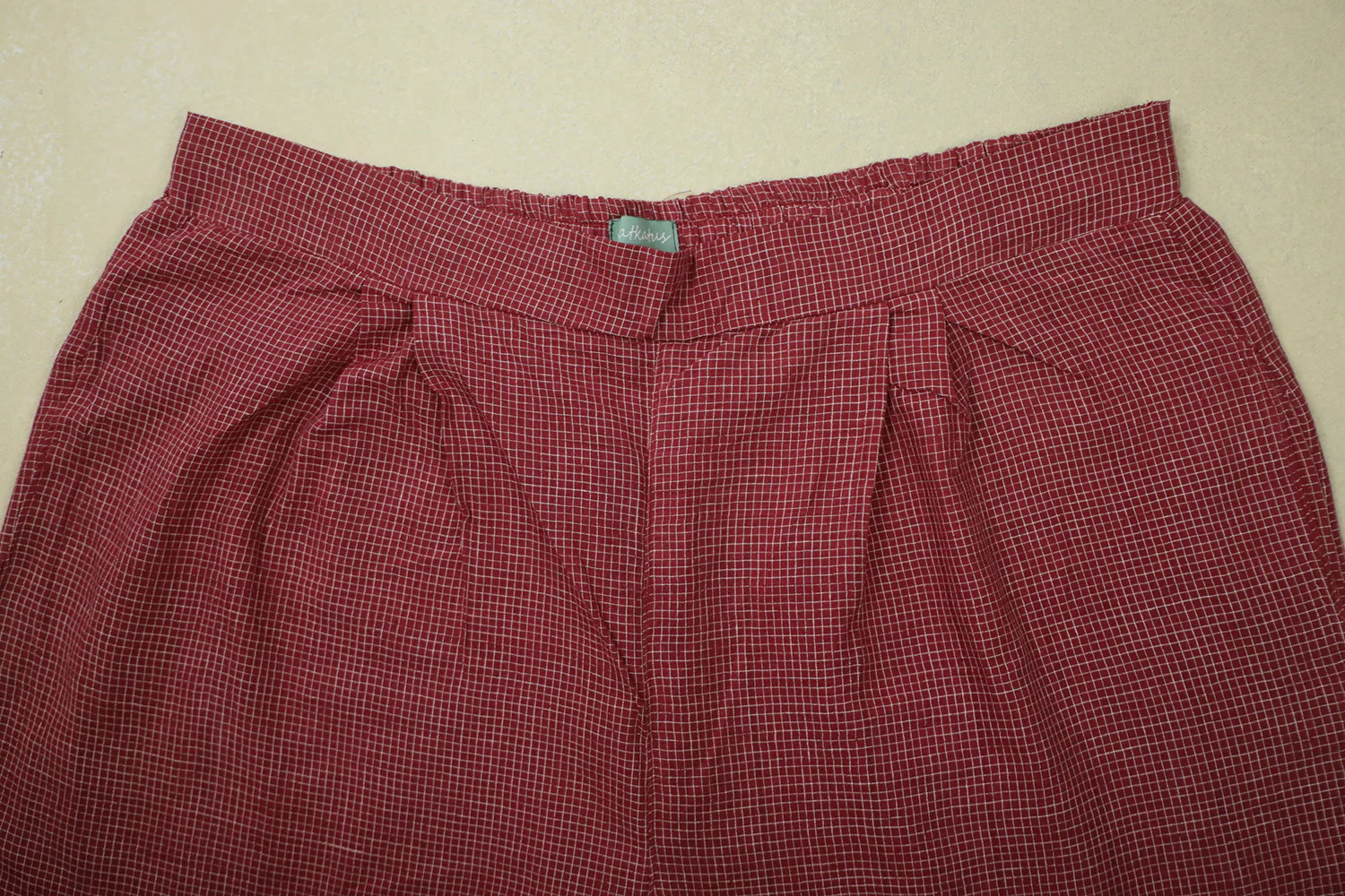 Checks on Maroon Handwoven Pant - Image 4
