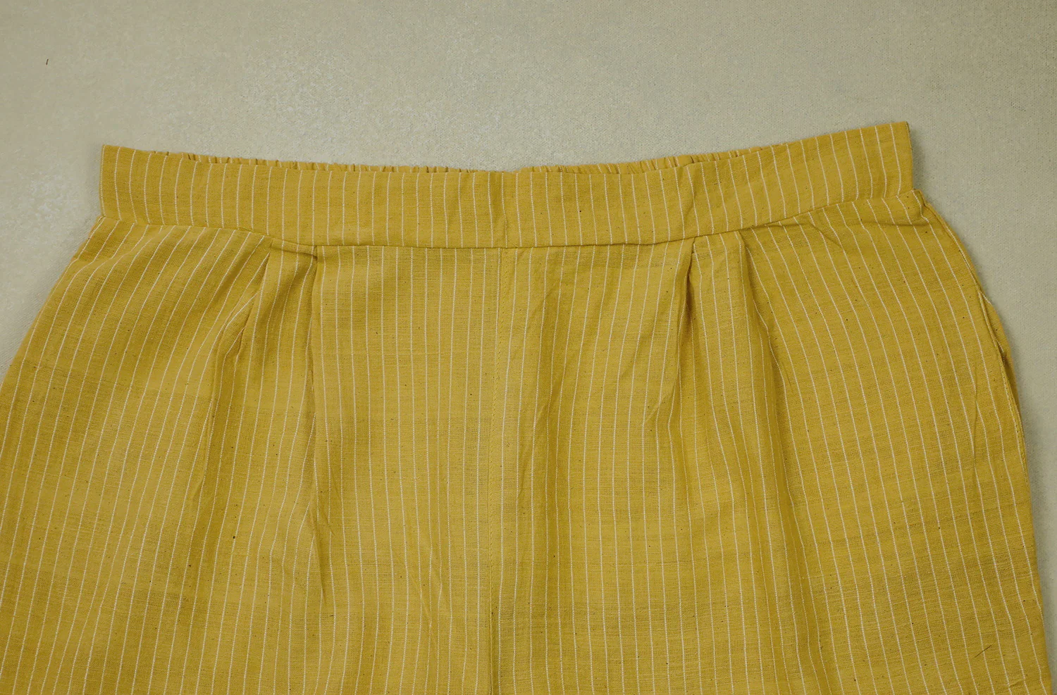 Broad Stripes on Mustard Handspun Pant - Image 4