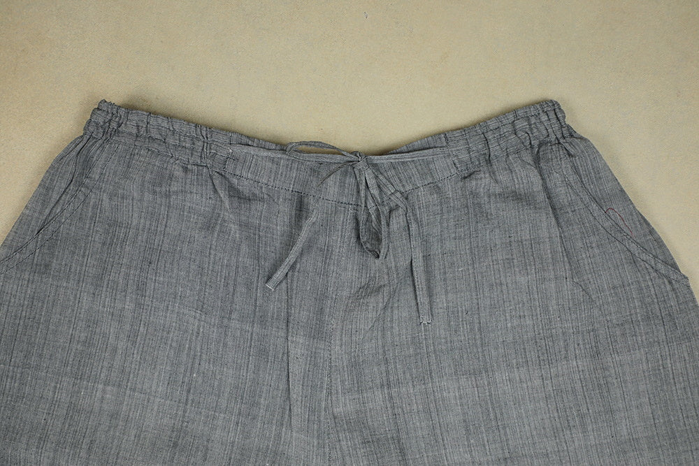 Grey Handwoven Mangalagiri Palazzo Pant - Image 2