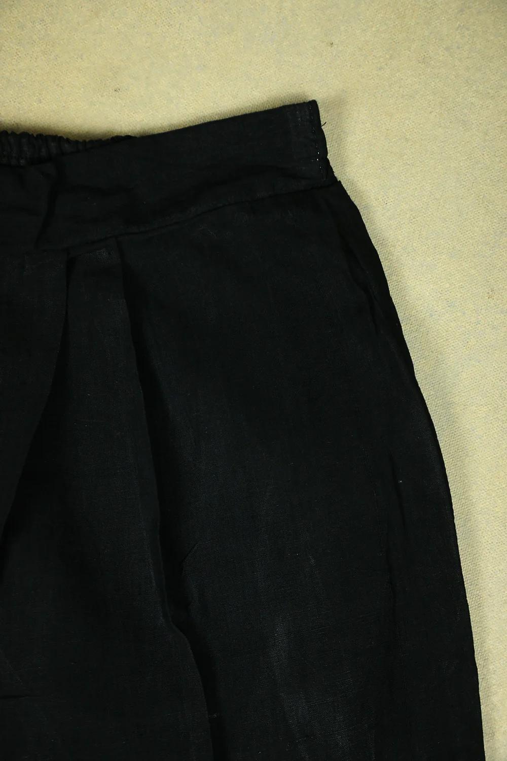 Black Handwoven Mangalagiri Stitched Pant - Image 2