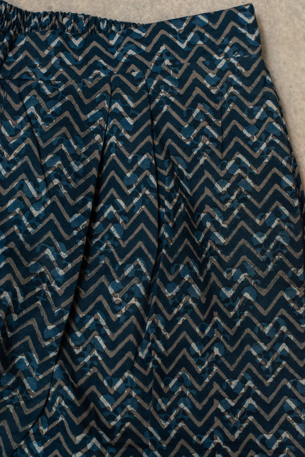 Chevron on Indigo Stitched Pants - Image 2