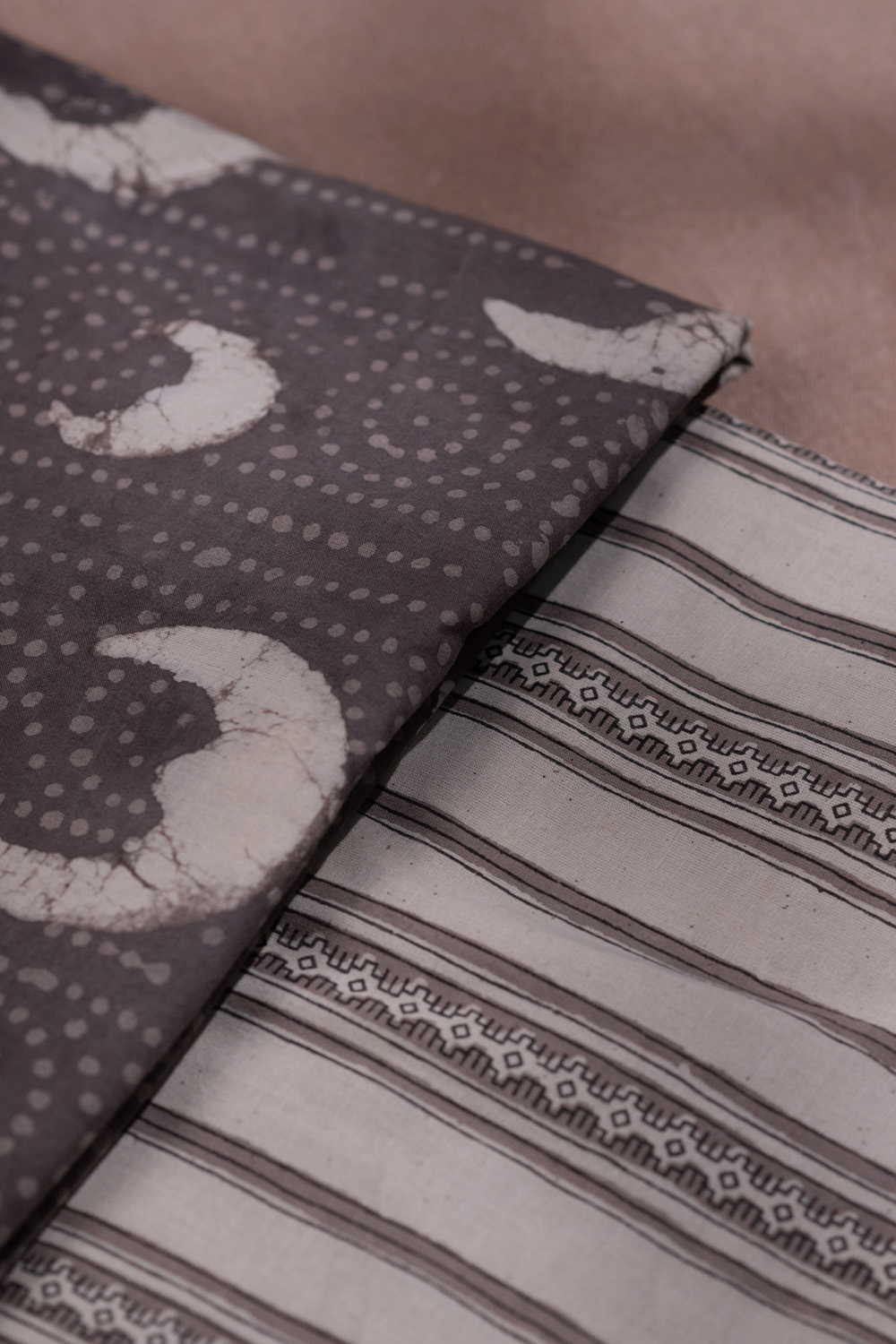 Stone Grey Dabu Cotton Top and Bottom - Image 2