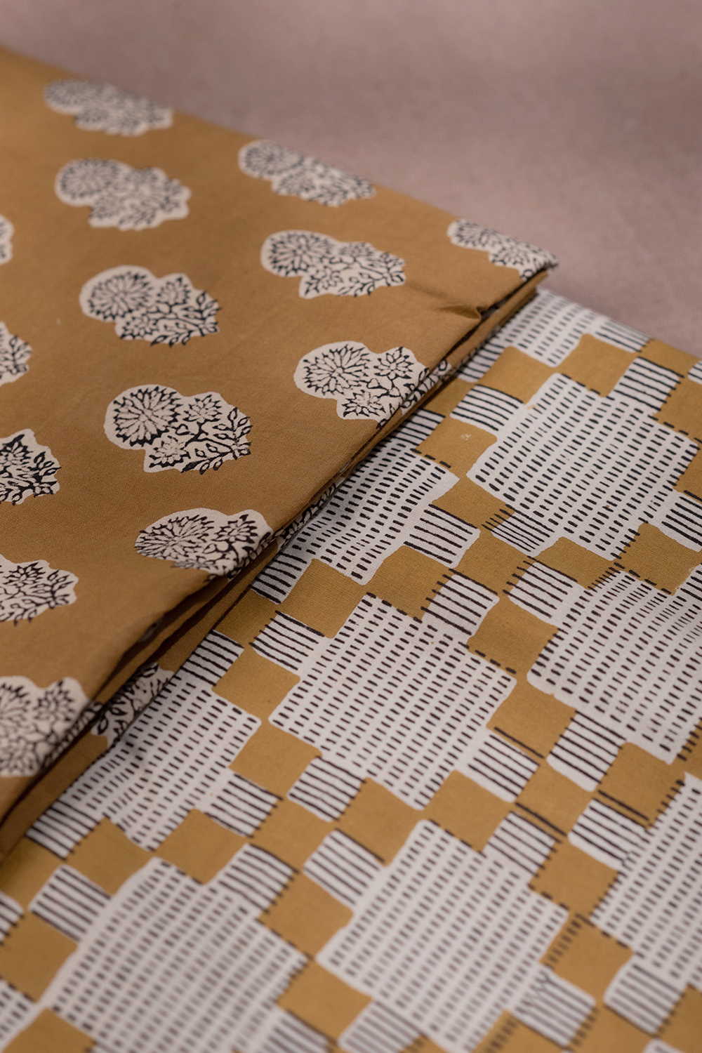 Mustard Yellow Bagru Top and Bottom - Image 2