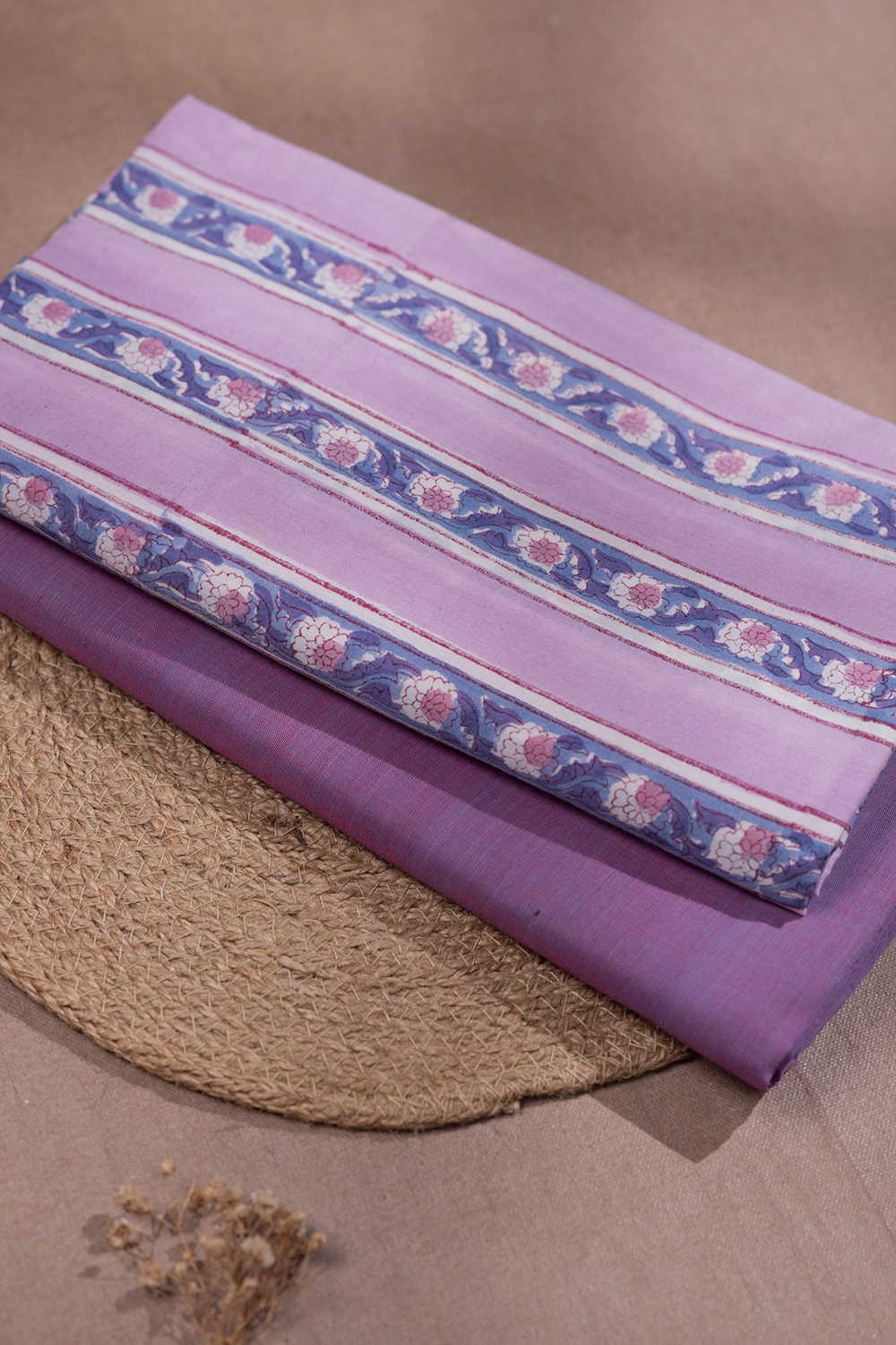 Harmony Flow - Purple Sanganeri Top and Mangalagiri Bottom