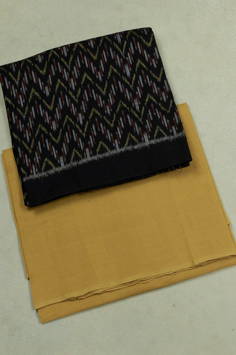 Black Orissa Ikat Top with Mangalagiri Bottom - Image 3