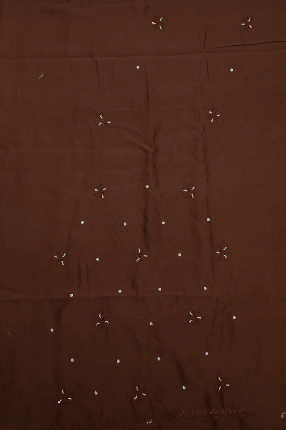 Dark Brown Chamki Work Top & Dupatta - Image 4