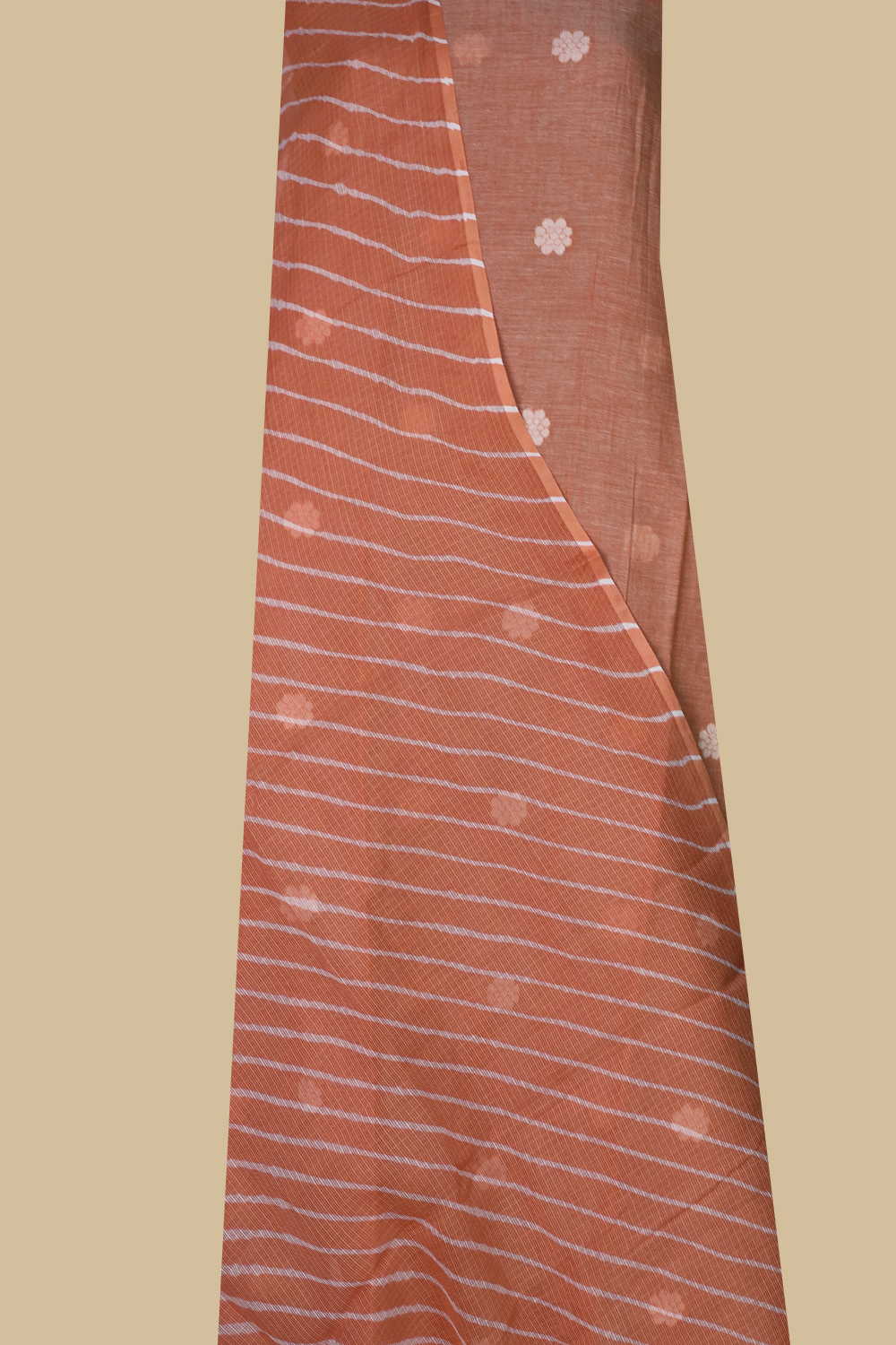 Light Orange Jamdani Top & Kota Dupatta - Image 2