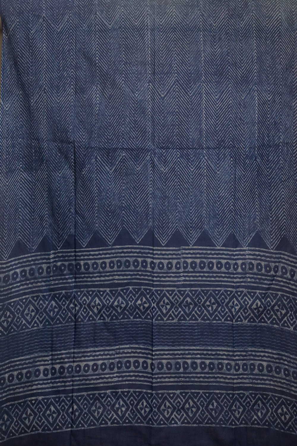 Indigo Cotton Top & Block Printed Dupatta - Image 3