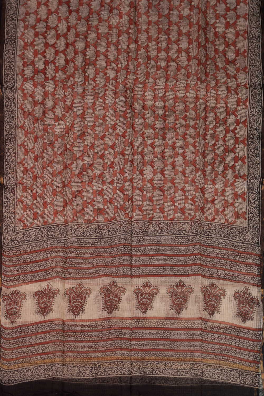 Deep Pinkish Brown Kota Top & Dupatta - Image 3