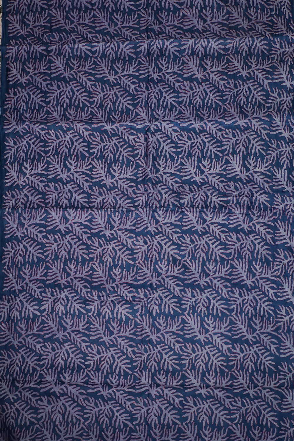 Blue Handwoven Tussar Top & Kantha Silk Dupatta - Image 3
