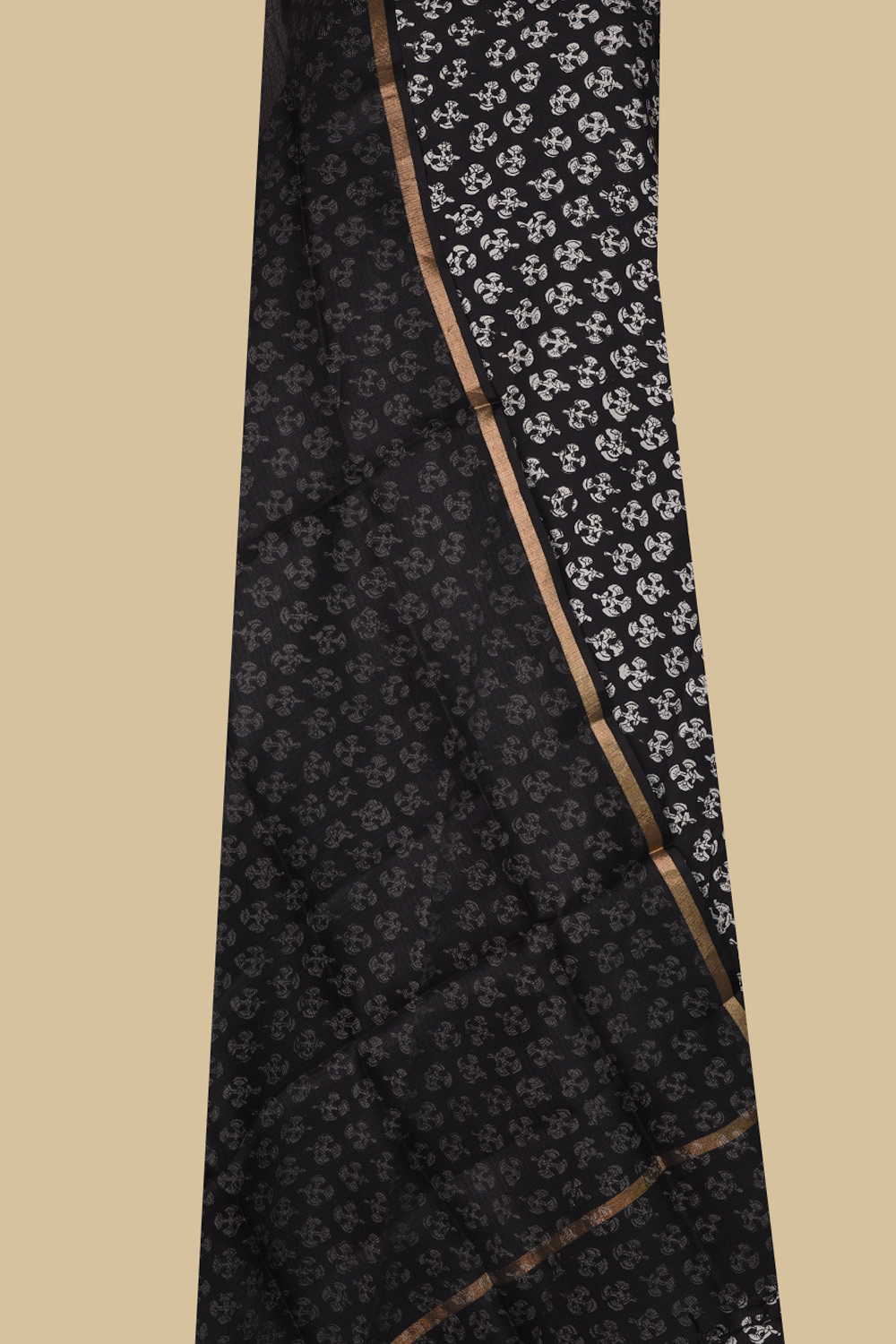 Bagru Cotton Top & Kota Silk Dupatta